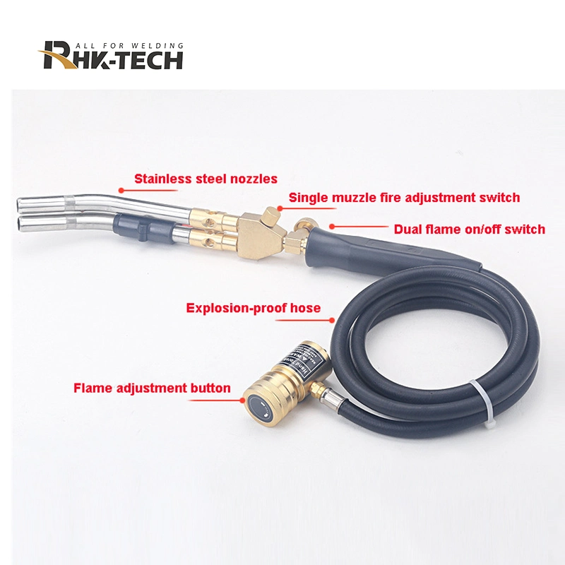 Rhk Portable Oxygen-Free Copper Tube Repair Welding Auto Ignition Propane Mapp Gas Welding Torch for Copper Aluminium Welding