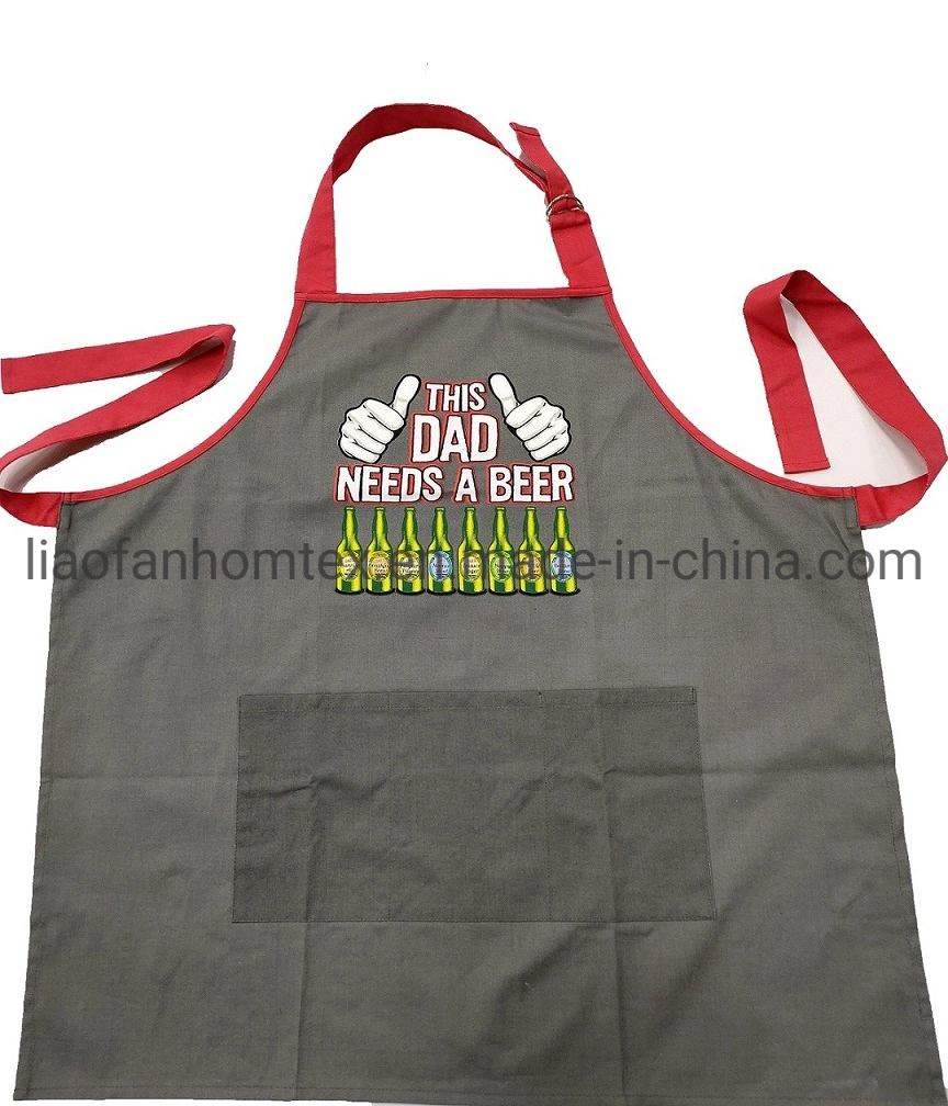 100%Cotton Hot Sale High quality/High cost performance  Solid Cooking Grill Chef Apron with Adjustable Neck Tie