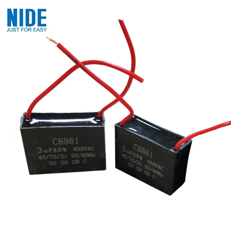 Cbb61 Condicionador de Ar ventilador de teto Capacitor 3UF 450V para motor de CA