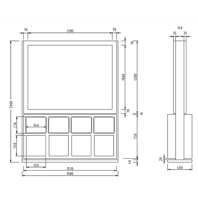 Fabrik Custom Werbung Leuchtkästen Werbung Reklametafel Anzeige mit Papierkorb Behälter