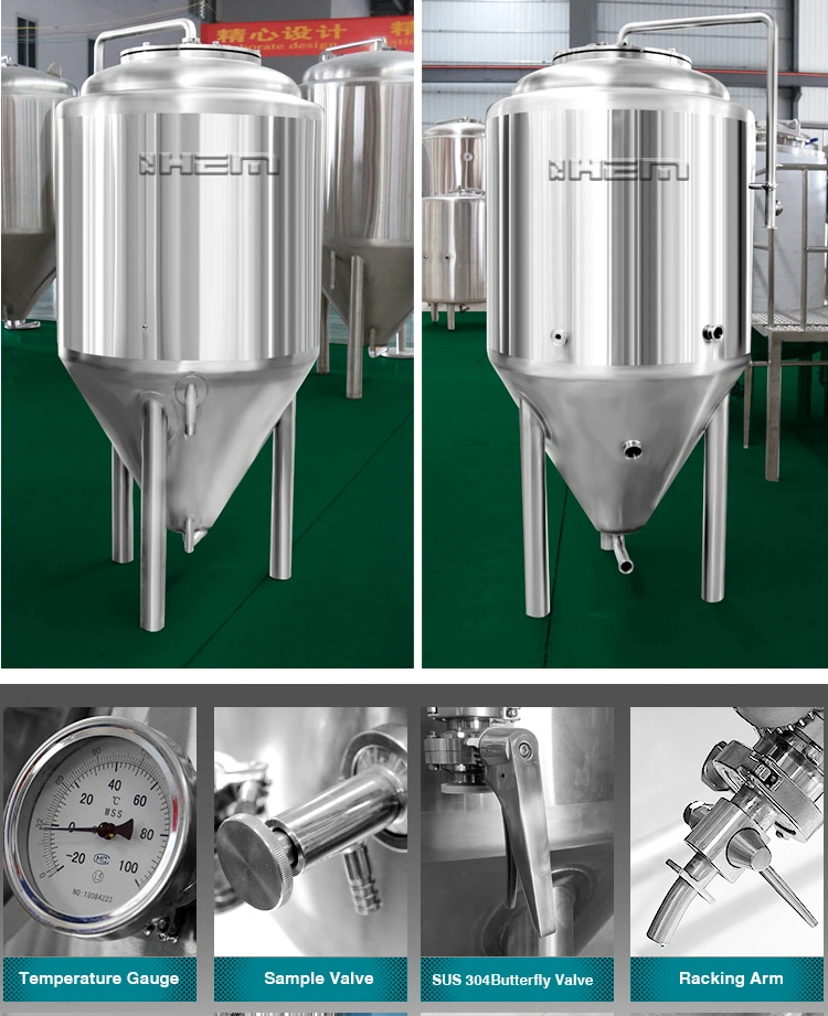 1500L Fermentation Tank Beer Beer Wine Fermentation Tank Turnkey Plant