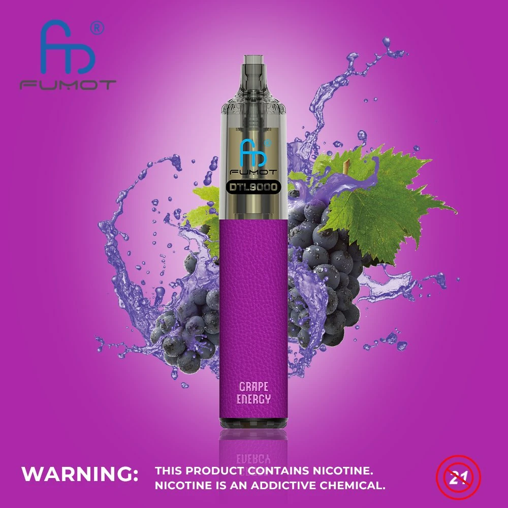 Sensation de confort Main &amp; Smooth directement à la lumière RVB Vaping pulmonaire Randm bouffée Dtl 9000 jetables