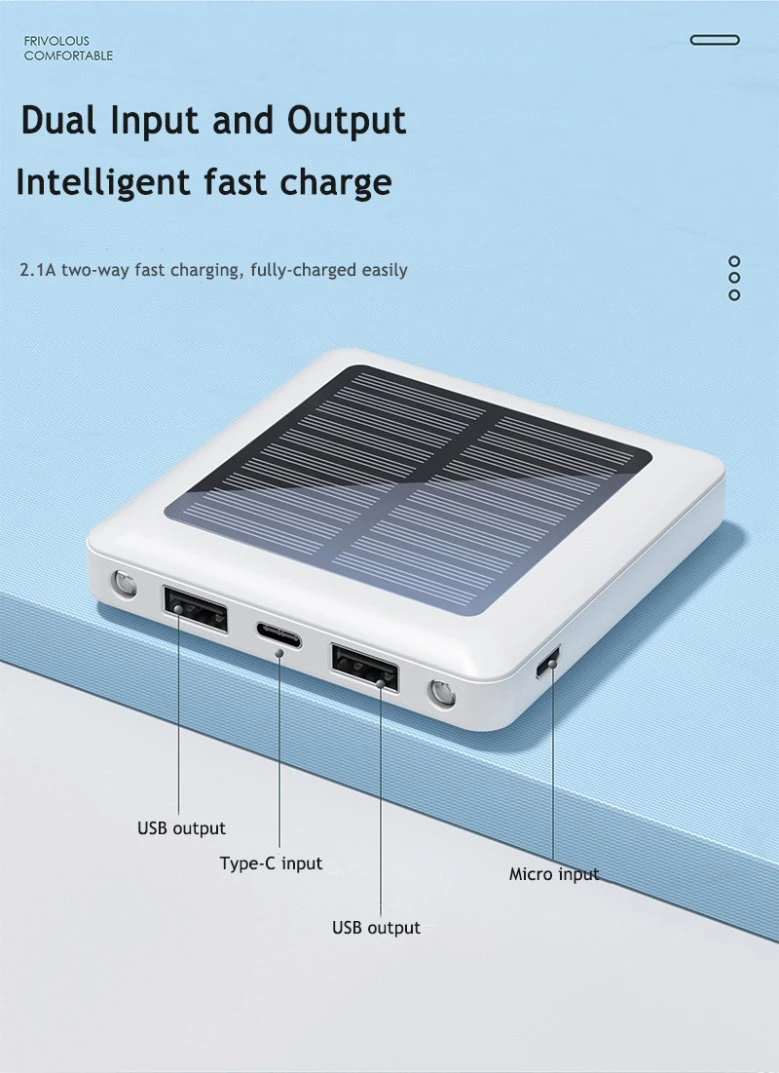 Application of Multiple Scenarios Solar Portable Charger for Camping Solar Power Bank for Mobile Phone