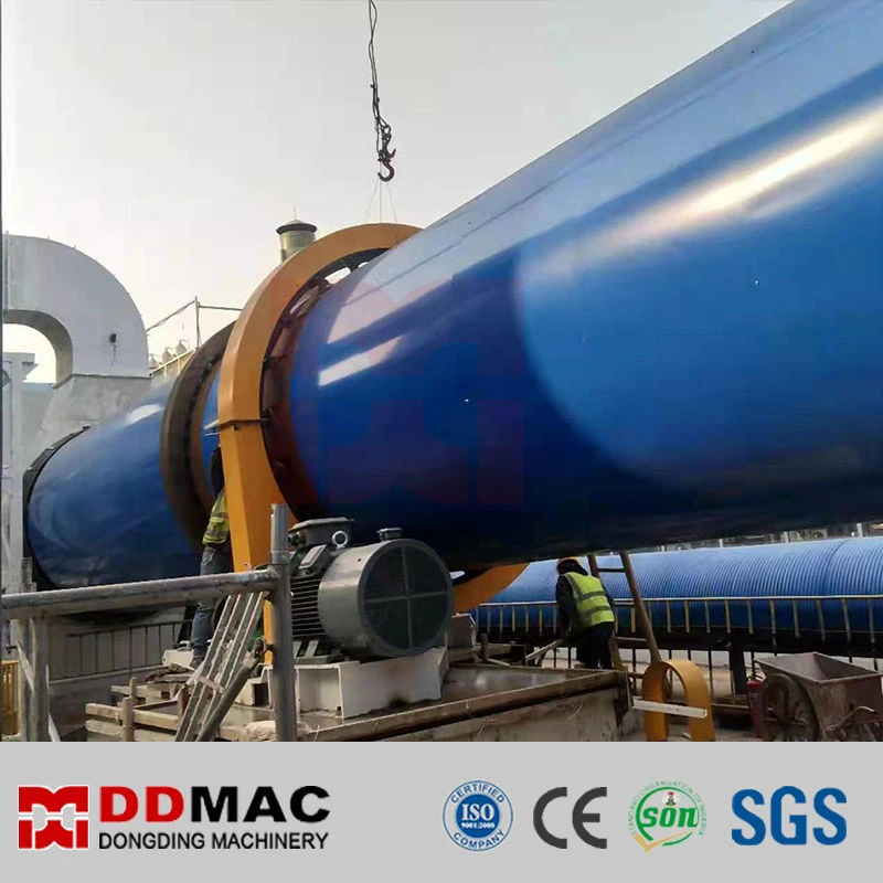 Three Drum/Triple Pass Rotary Dryer for Biomass, Bean Dregs, Gypsum, Fruit Waste, Ore Powder