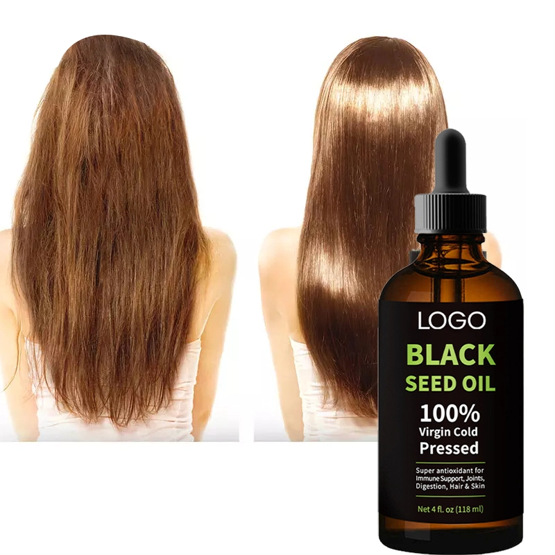 Organic Cold Pressed Pure Growth Black Seed Hair Oil Green Essential Oil