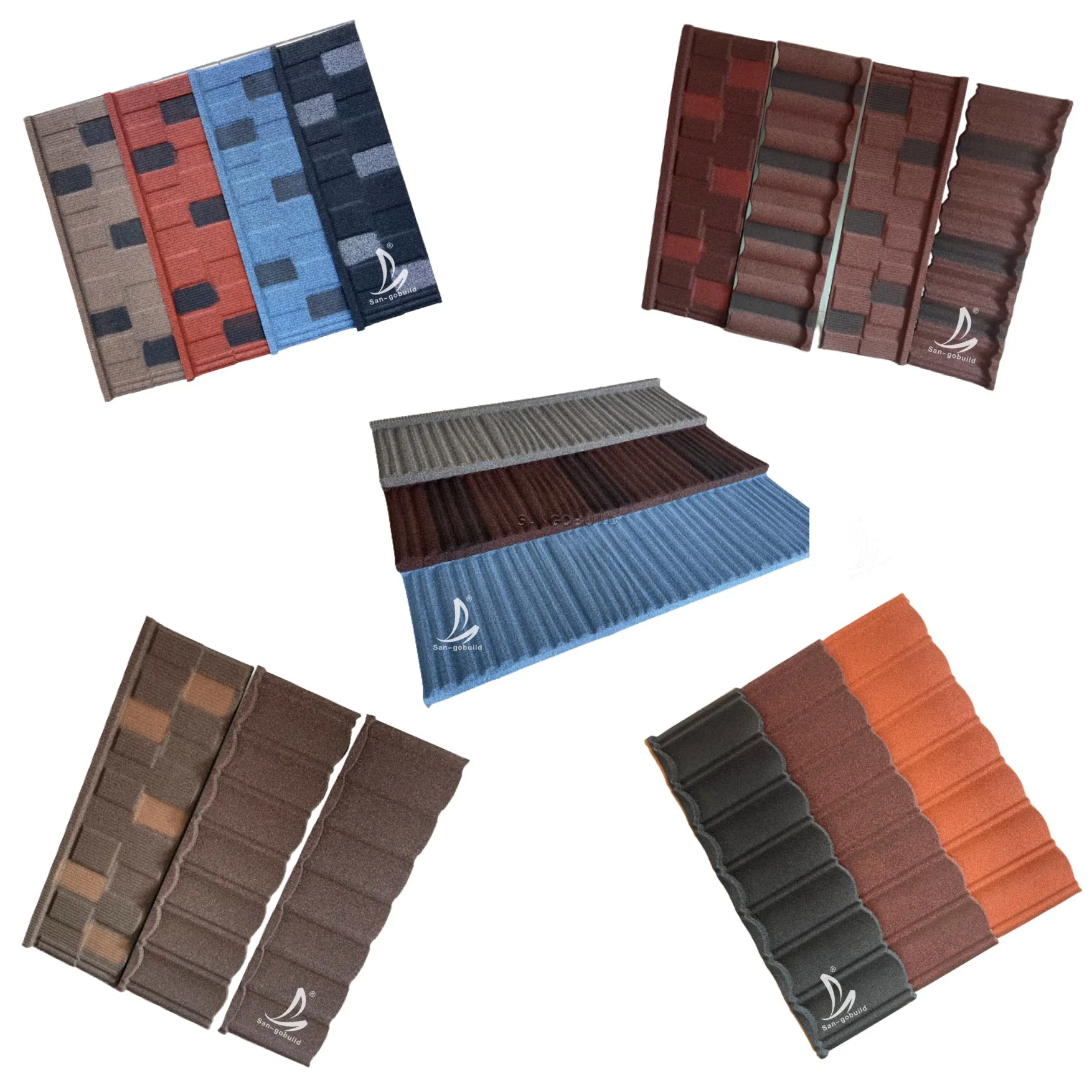 Roman Colorful Ships Steel Material Metal Stone Coated Roofing/Roof Tile