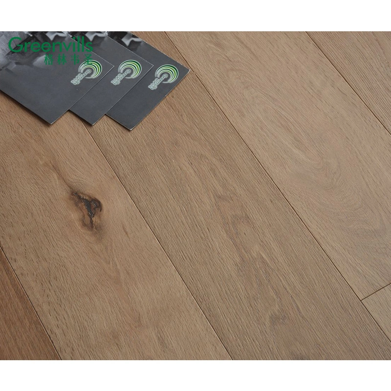 UV aceitado Multi-Layers Roble Europeo Engineered Timber Flooring T&amp;G. Tablas de suelo ahumadas Blanco lavado Color