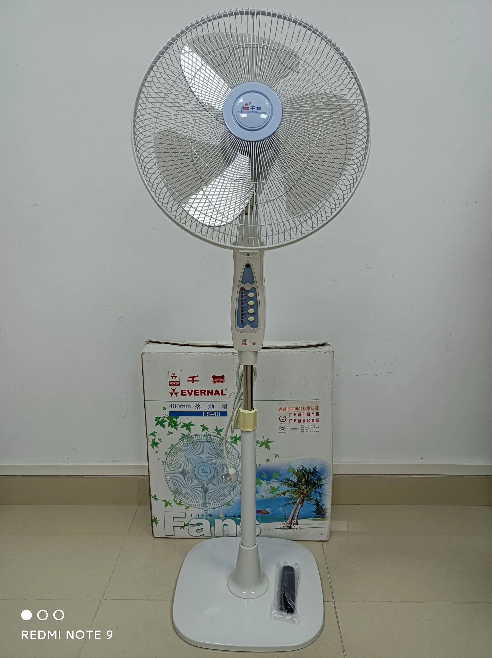 16" China Manufacture Evernal Pedestal Stand Fan with Heavy Round Base