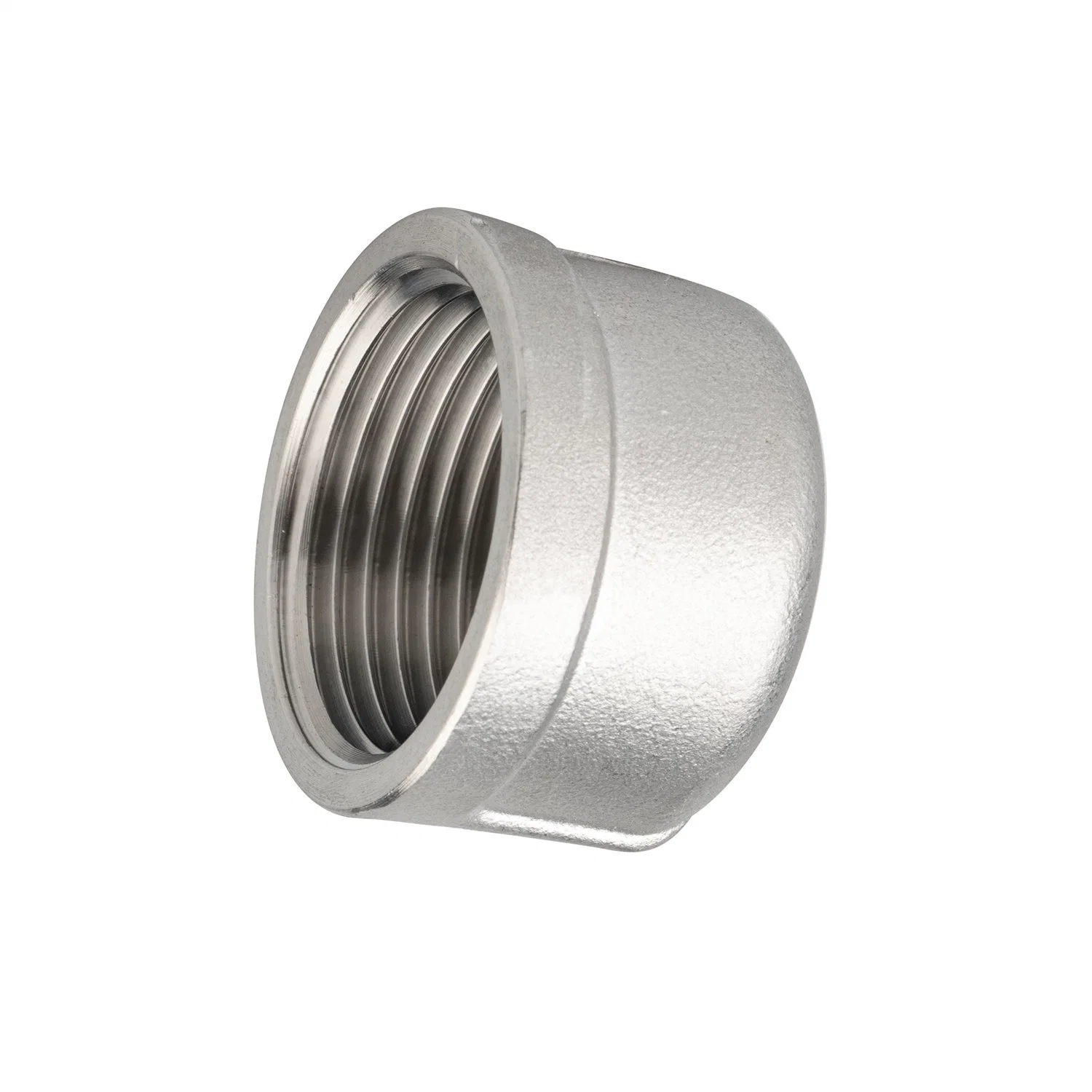 Stainless Steel Pipe Fittings 2" NPT BSPT Threaded Round Cap