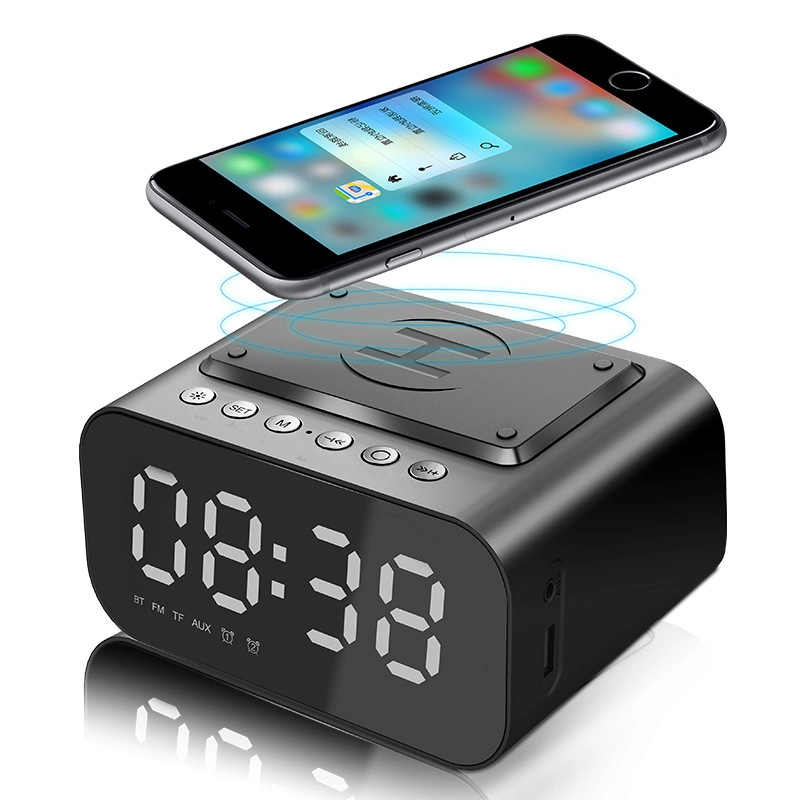 Home Theater Bluetooth Speaker with Wireless Phone Stand Charging FM Radio Alarm Clock Speaker Bt508