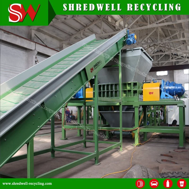 Car Tyre Shred Equipment to Recycle Waste/Scrap Tires Into Rubber Chips