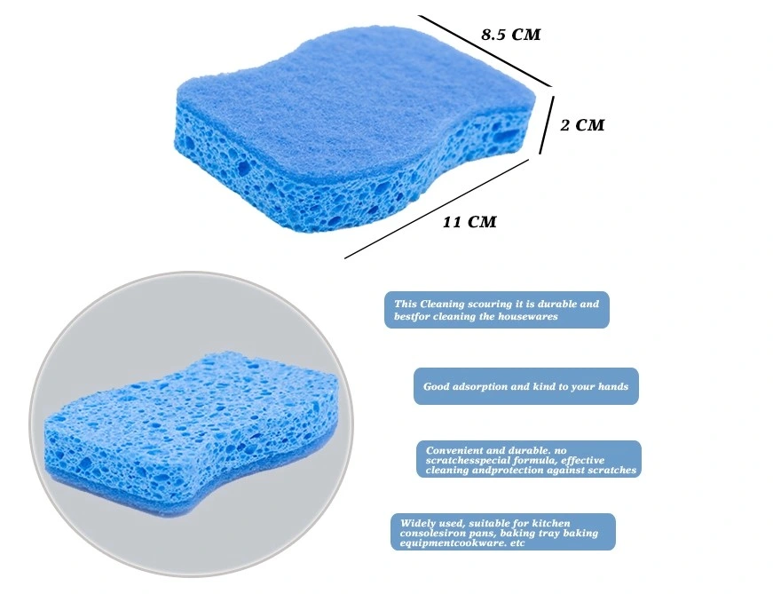 High quality/High cost performance Sponge Compress Cellulose Sponge Sheet with Cleaning Sponge Scouring Pads