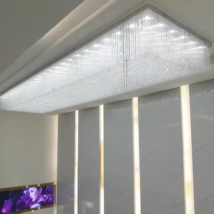 LED moderno Living Room Villa Colgante Luz Lujo Chandelier Cristal Lámpara colgante