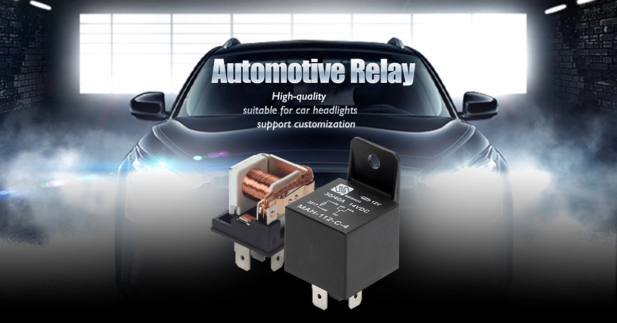 Componentes electrónicos de relé sensible de 12V 24V 5 pines Meishuo mAh 40A Relés Automotrices 1A 1b 1c Relés Automotrices para automóviles Motor