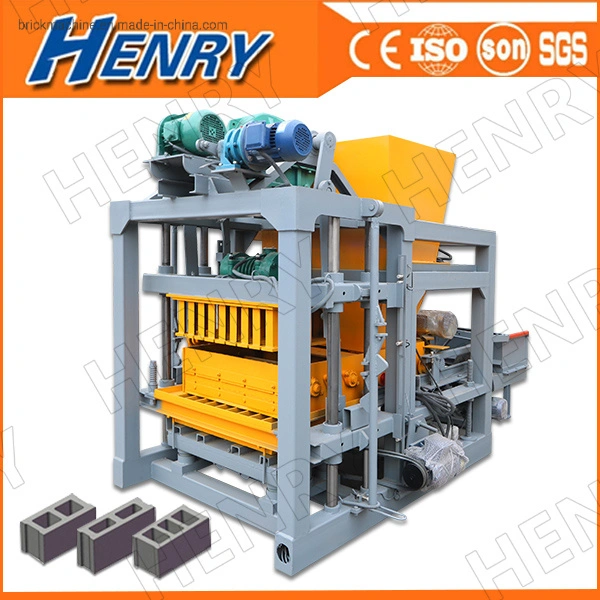 Henry Qt4-25 Automatic Block Making Machine Double T Paver Machine Production Line