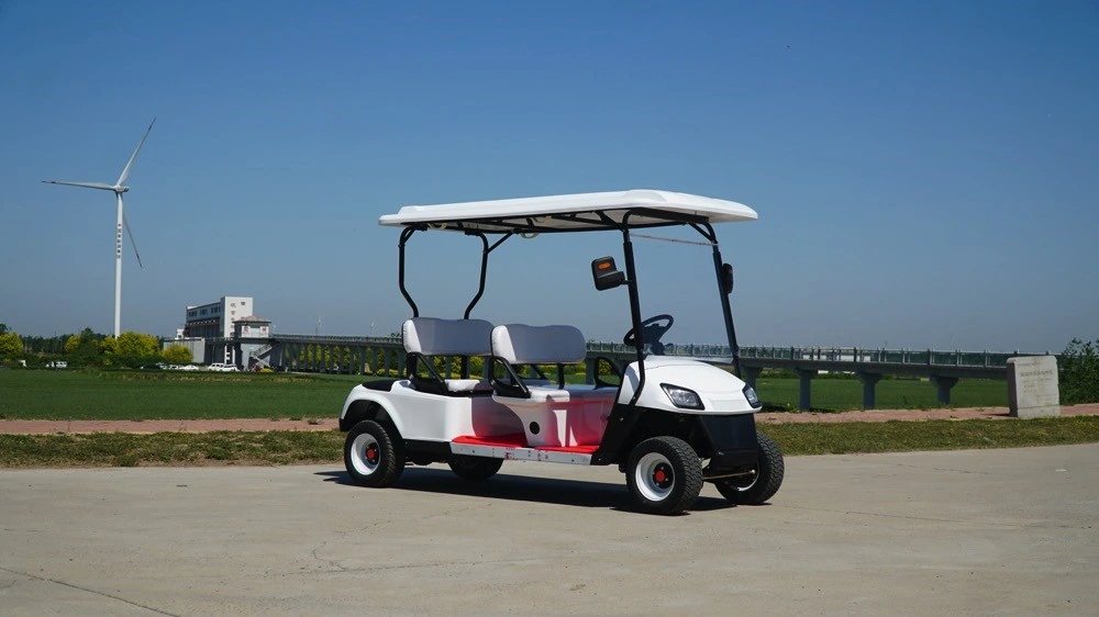 Electric 2 Row 4 Seats Golf Car, Golf Buggy, Golf Trolley, Golf Utility, Golf Cart for Amusement Park, Parkland, Scenic Area, Tourist Attraction, Shopping Malls