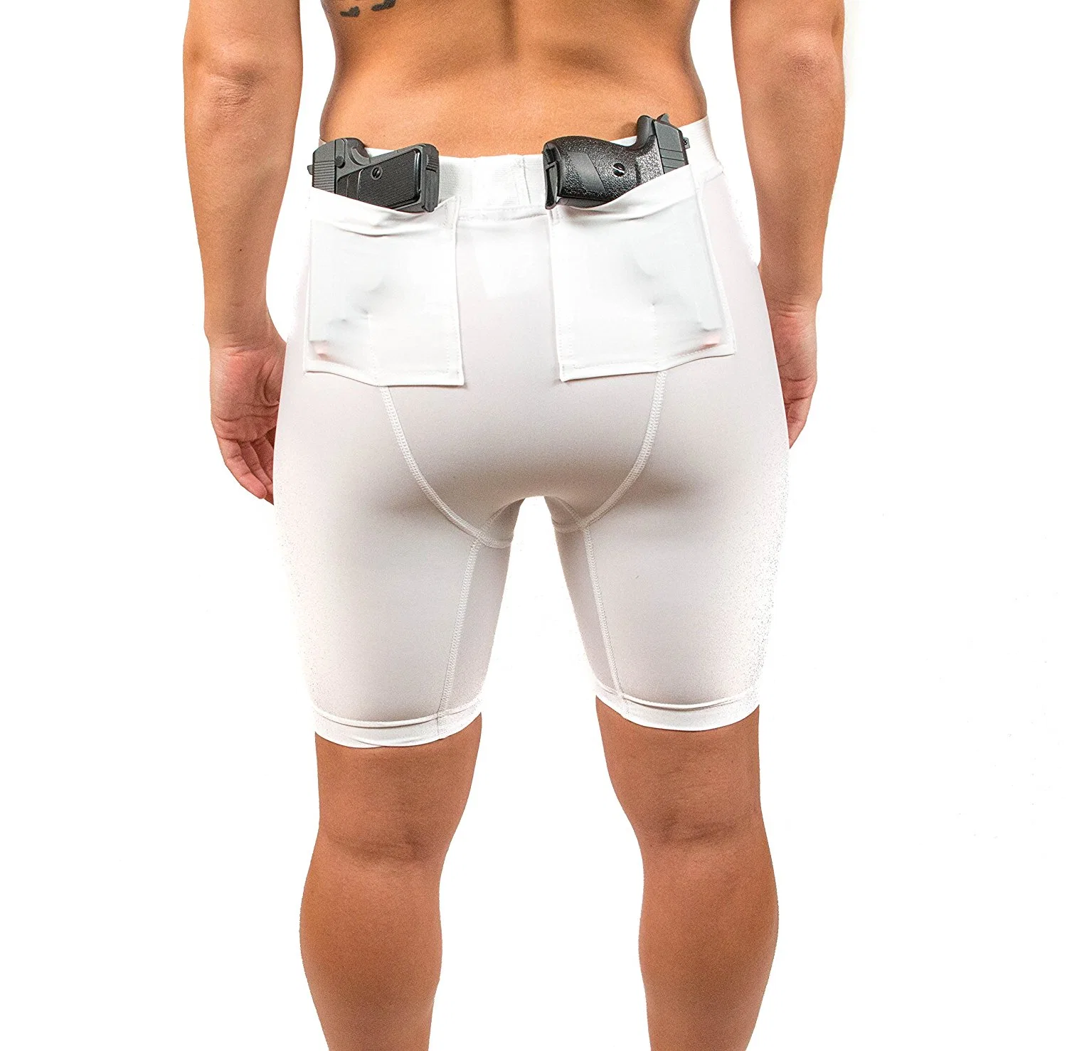 Concealed Carry Women&prime; S Gun Holster Compression Shorts