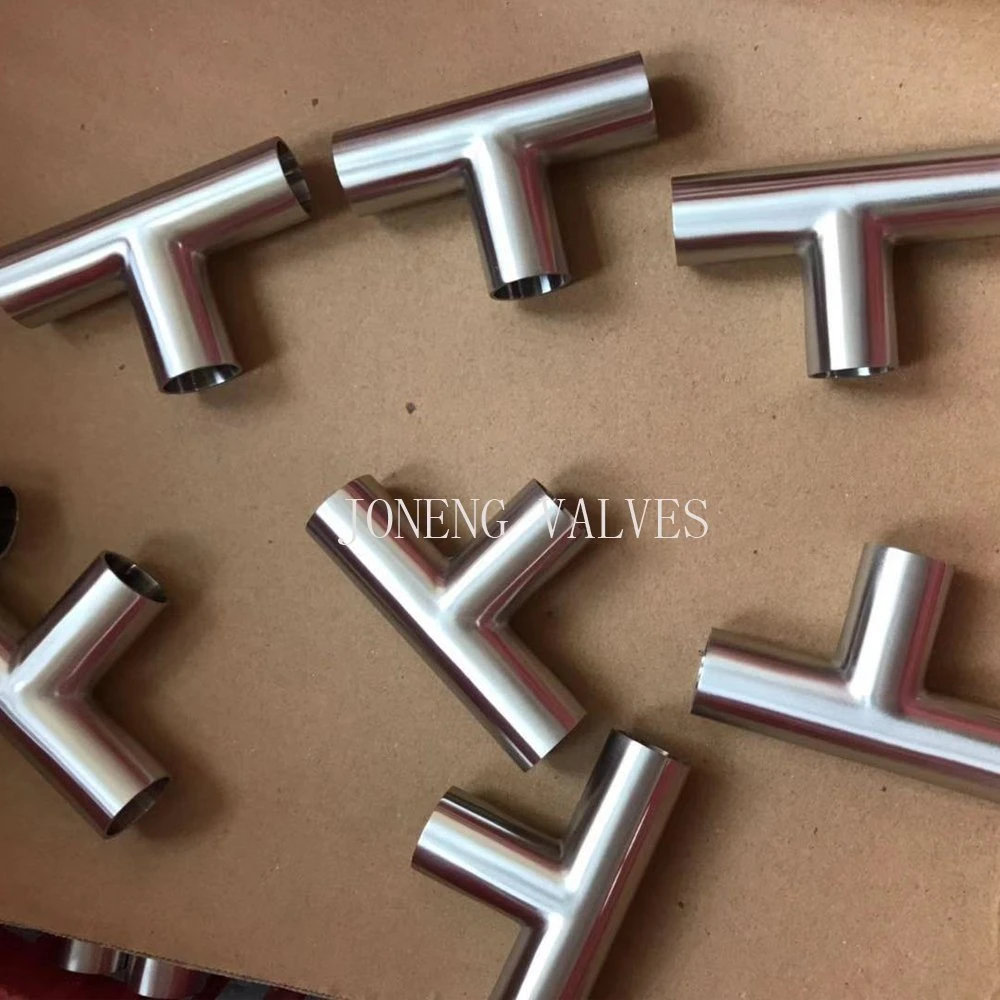 Joneng Stainless Steel Food Grade Welded Equal Tee Joint Pipe Fittings Valve (JN-FT1011) Made in China