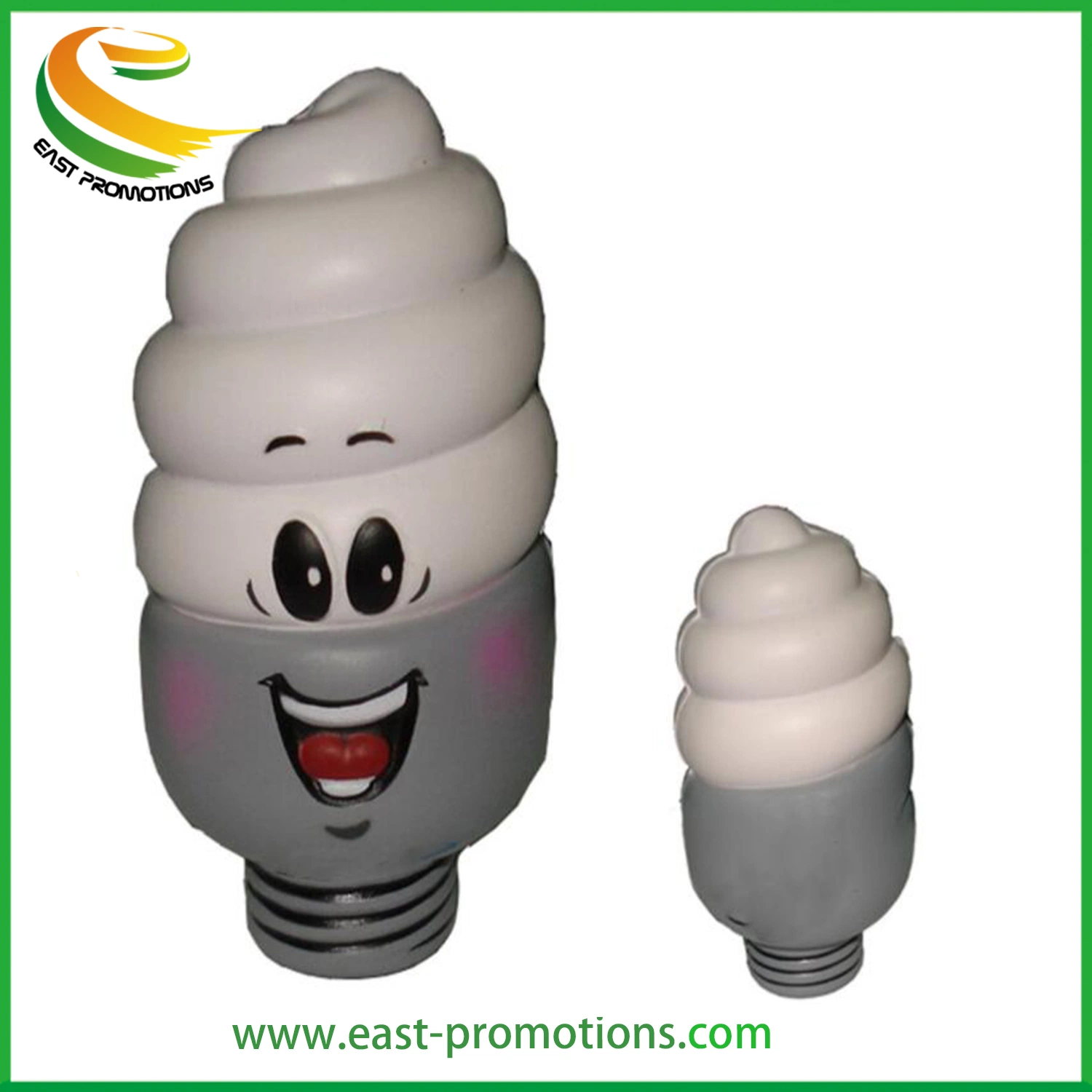 Wholesale/Supplier PU Foam Light Bulb Shape Promotion Stress Toys, Stress Relief Toys with Logo Printed