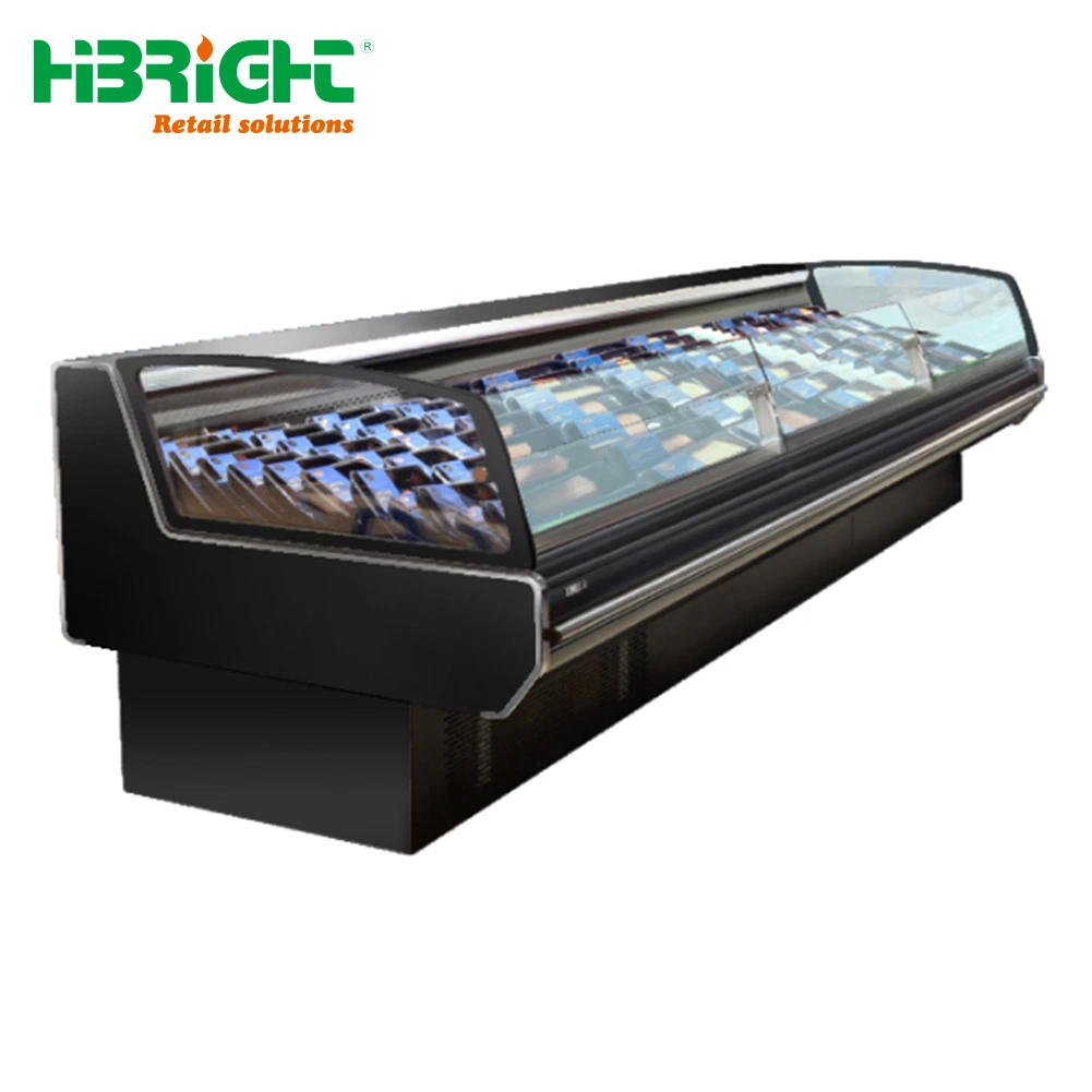 Supermarket Commercial Meat Deli Display Open Cooler