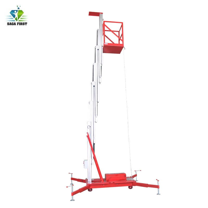 Portable 6m to 14m Air Condition Lifter Aerial Work Platform Electric Aluminum Lift