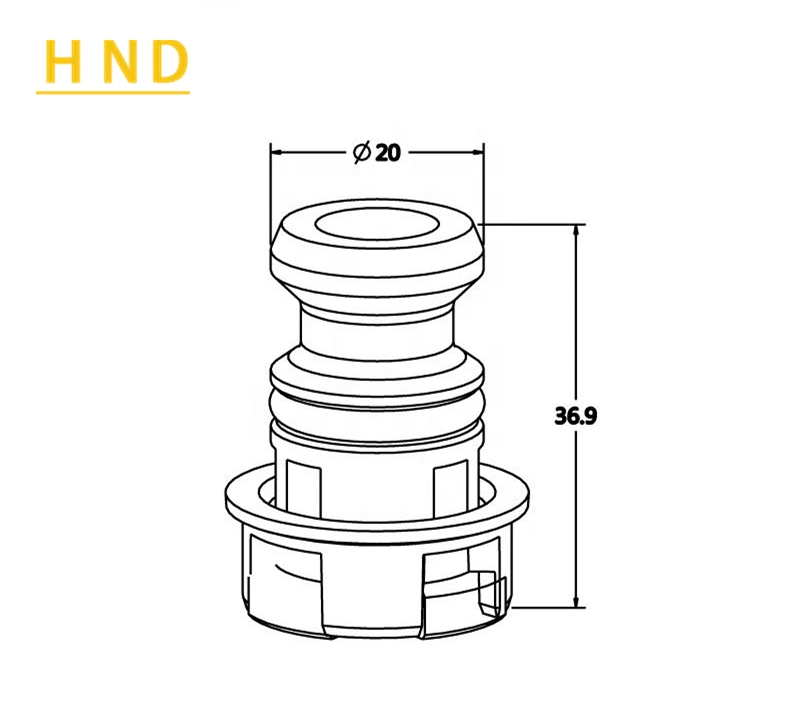 Factory Supply System R 57 mm Pigot with Flushing Hole for CNC Use 3A-400043