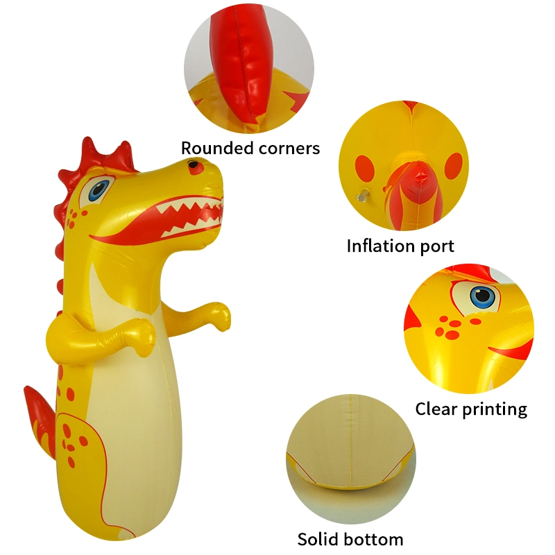 Dinosaur Children Tumbler Punching Bag Dinosaur Kids Inflatable Sandbag Fitness Boxing