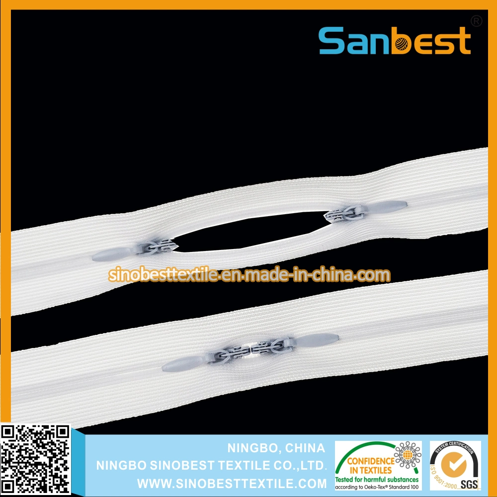 O Type Invisible Nylon Zipper for Garments