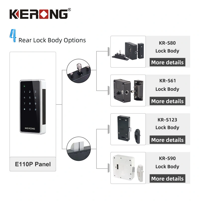 KERONG Agosto guarda-roupa digital Password Lock gaveta de armário sem chave inteligente Bloquear