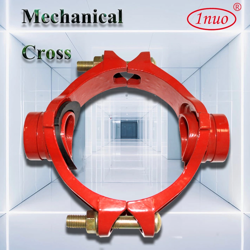 Ductile Iron 300 Psi Grooved Mechanical Cross with FM/UL/Ce Certificates