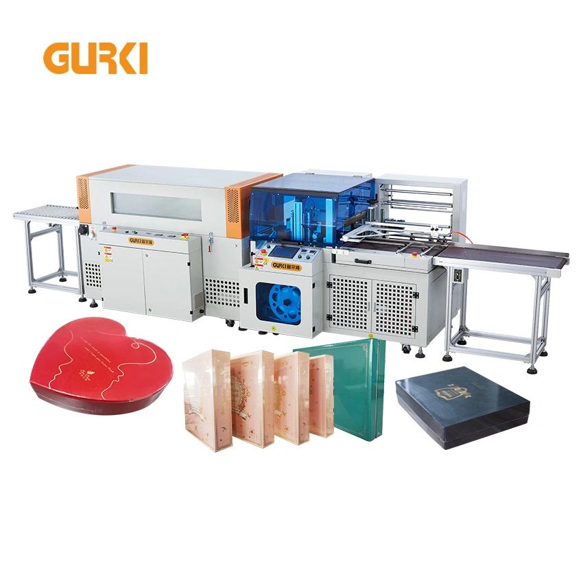 Pizza Box Shrink Wrap Packaging Machinery Confectionery Cosmetic DVD Box Shrink Wrap Tunnel Packing Machine