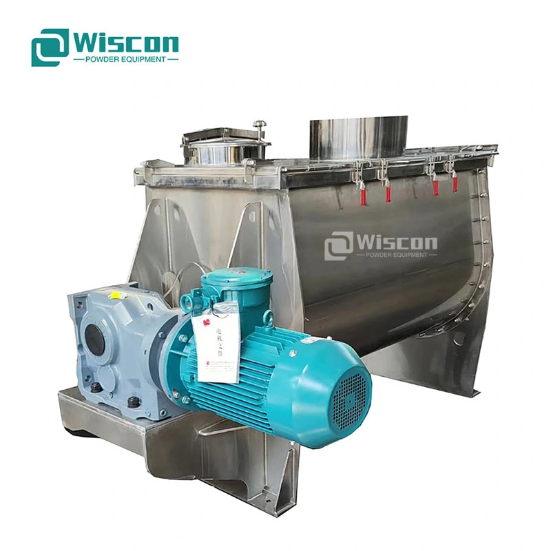 Industrial Chemical Food Dry Powder Horizontal Batch Double Spiral Ribbon Paddle Plough Blender Mixing Mixer in Competitive Price