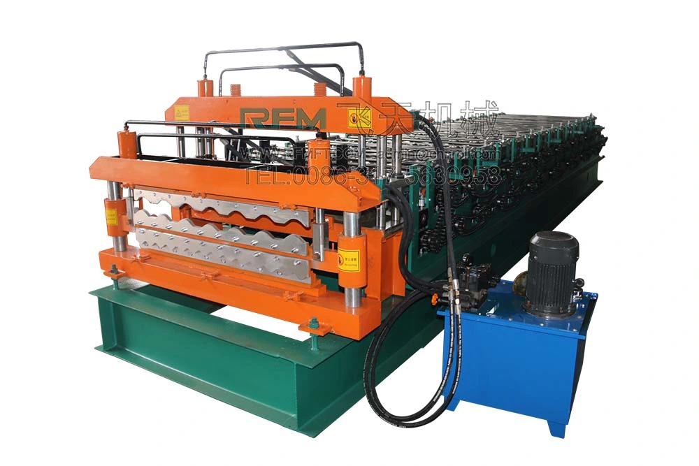 PPGI Color Steel Roll Tile Corrugated Sheet Standing Seam Double Layer Roll Forming Machine