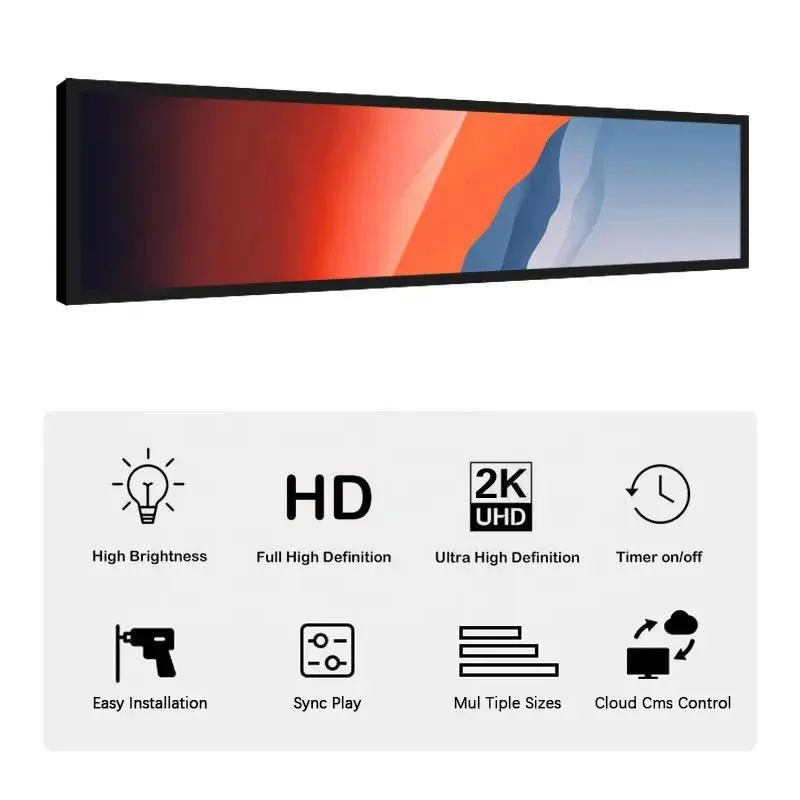 Digital Signage SMD Lndoor Smart Stock Ticker Advertising Board Banner LED Shelf Display Screen