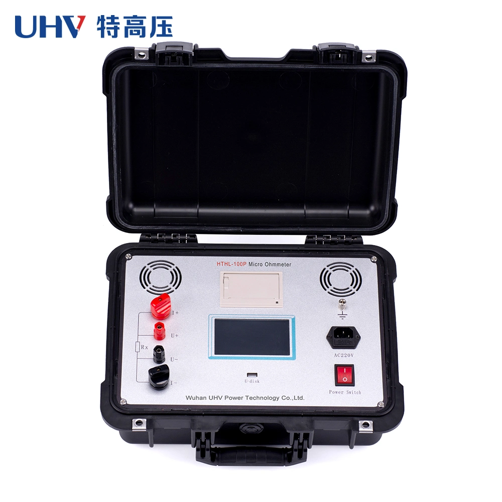 Hthl-100p High Voltage Switch Ohmmeter Circuit Breaker Contact Resistance Test Set