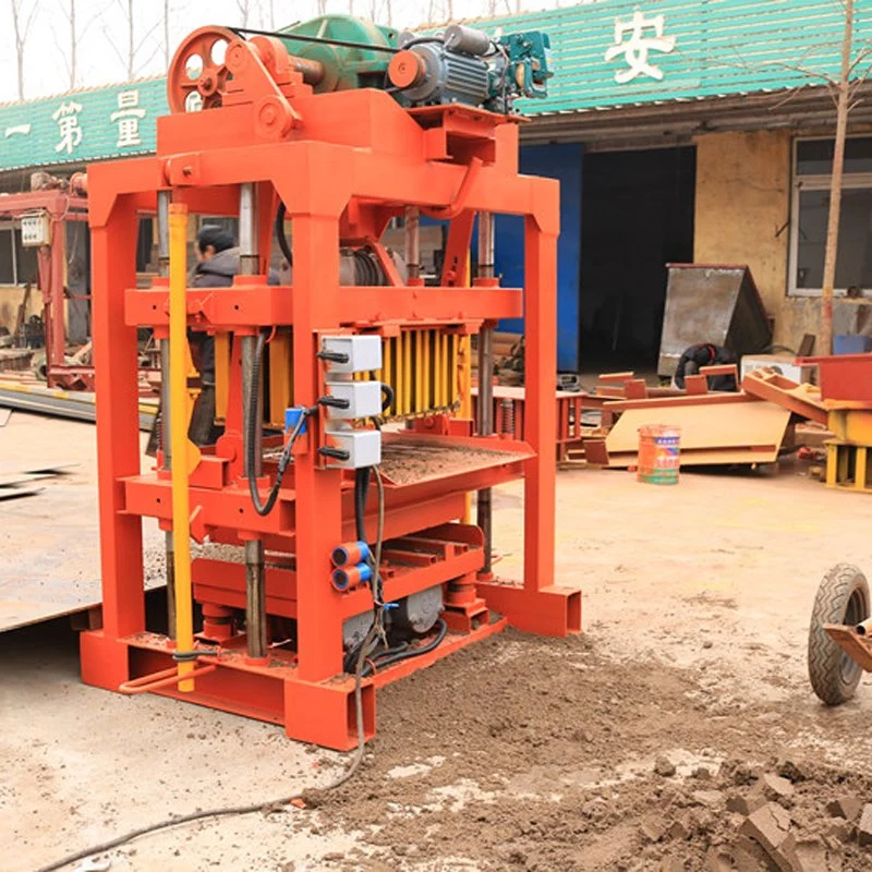 Qtj4-40 High quality/High cost performance Hollow Solid Paving Block Making Machine with Concrete Cement Mixer