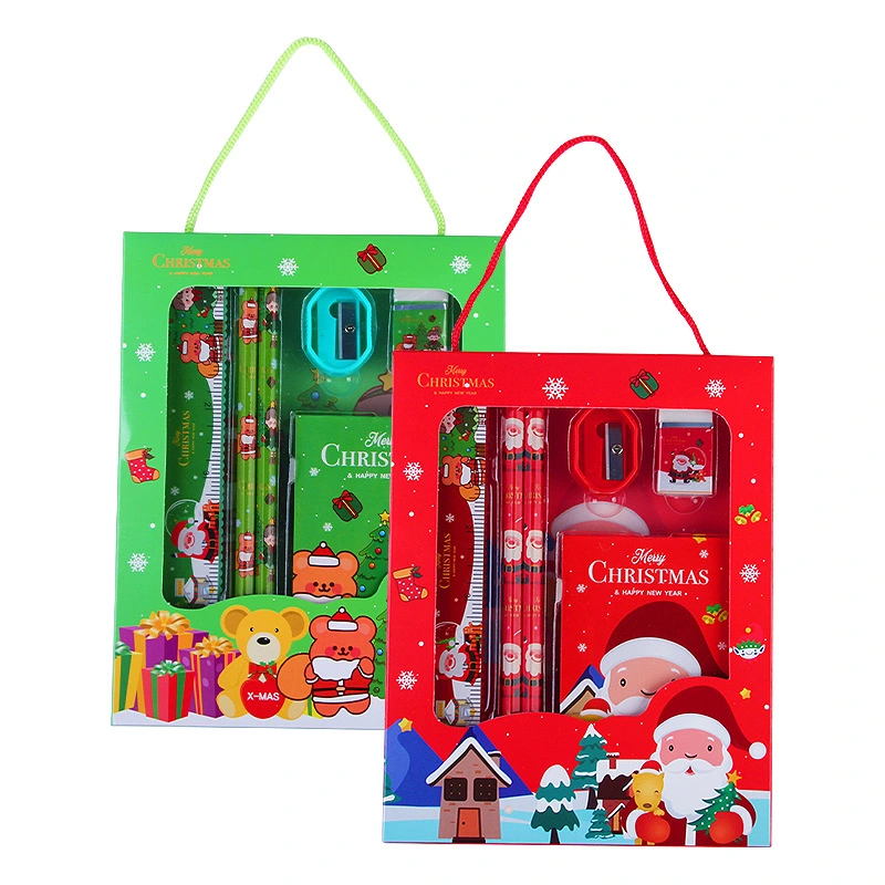 Christmas Portable 6-Piece Set of Primary School Stationery Gift Box Set Children's Christmas Learning Gift Award Christmas Stationery Set