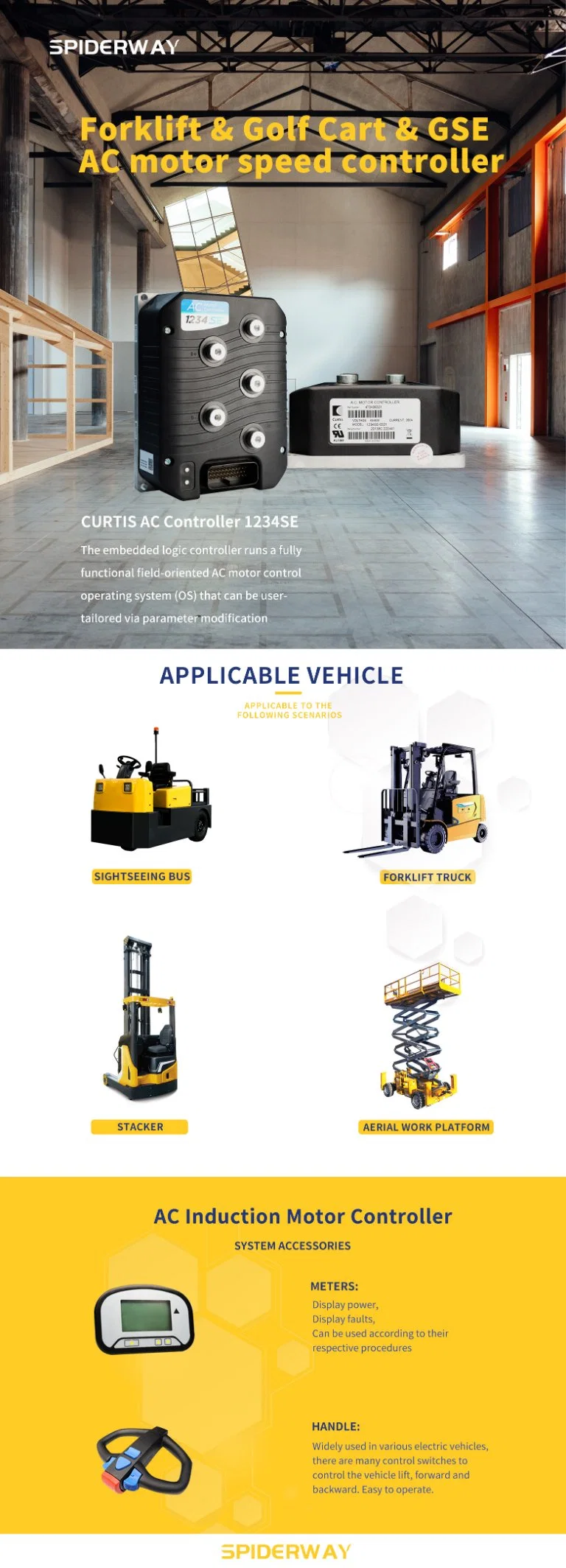 Kit de controlador de velocidade do motor AC de 60 V e 500 braços para Xilin utilizado Em carros de turismo