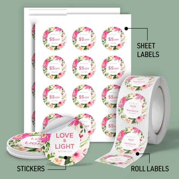 Customized Printing Label Stickers for Packaged Waterproof Label Sticker