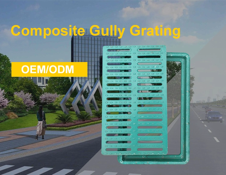 Composite Gully Grating in Different Size FRP Drain Cover Road Drain Covers and Grate