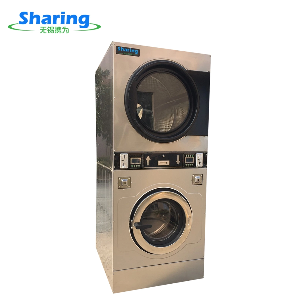 Customized Metal Gas/Steam/Electrical Heated Cloth/Garments Tumble Industrial Laundry Coin Operated Washer and Dryer for Commercial/Hotel/Hospital/Hotel/School