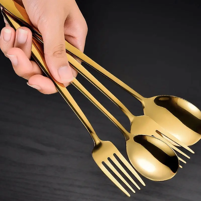 Hot Sale Korean Style Cutlery Flatware Stainless Steel Dining Spoon