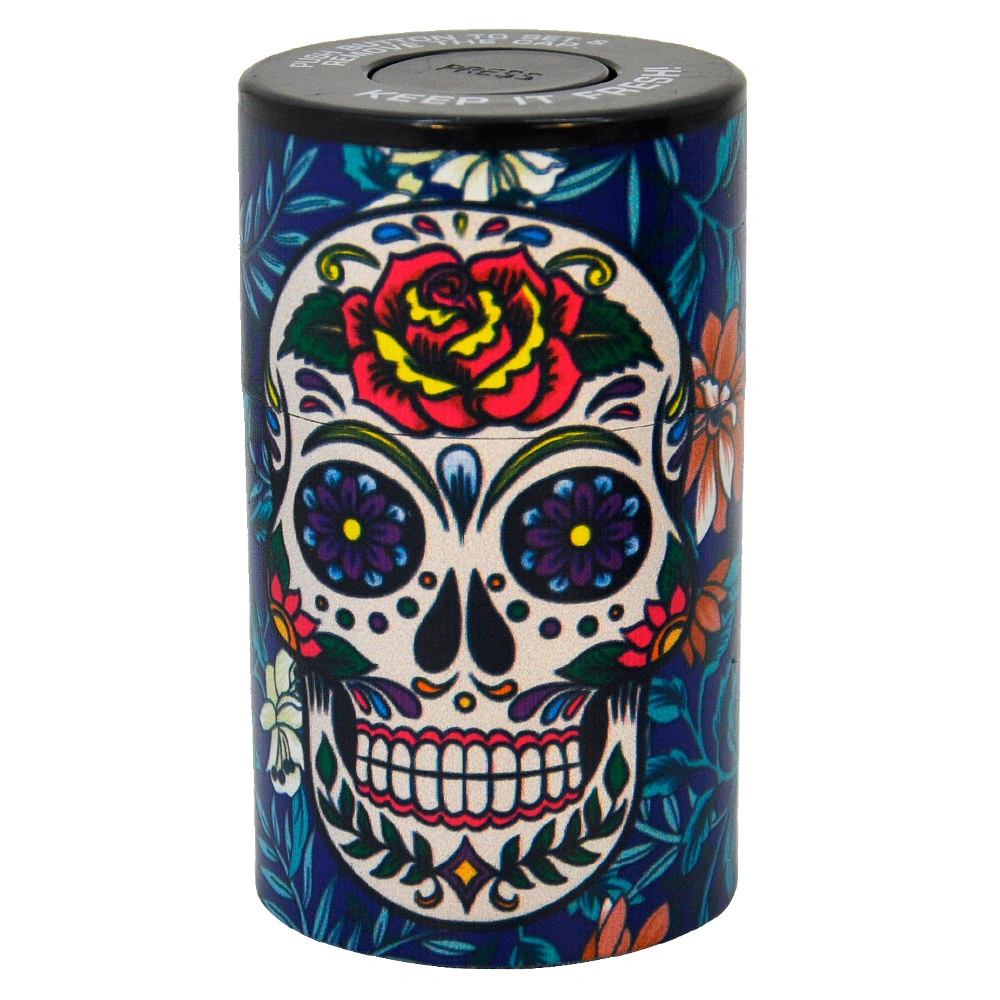 2021 New Arrivel Jl-035y Skull Plastic Glow Jar Storage Herb Grinder Stash Container Herb Storage Jar