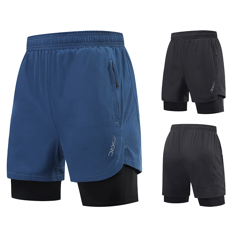 2 in 1 Shorts Mens Workout Shorts Fitness Wear Jogger Liner Shorts Wholesale Mens Gym Shorts