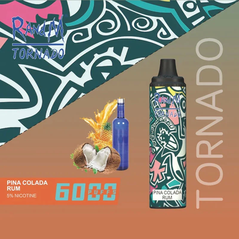 Precio Mayorista/Proveedor Randm Tornado 6000 inhalaciones 12ml de E-Liquid 12ml de zumo de E-Cigarrillo Electrónico Desechable de Control de flujo de aire de Vape desechables