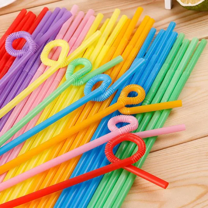 100% Quality Disposable Straws Bendable Juice Drinking Flexible Safe