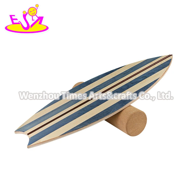 Wholesale/Supplier Fitness Training Wooden Wobble Balance Board with Cork Roller W01f089