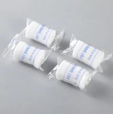 Medical Bandage Supply First Aid Absorbent 100% Cotton Gauze Roll Bandage Cohesive Bandage Stretch Bandage