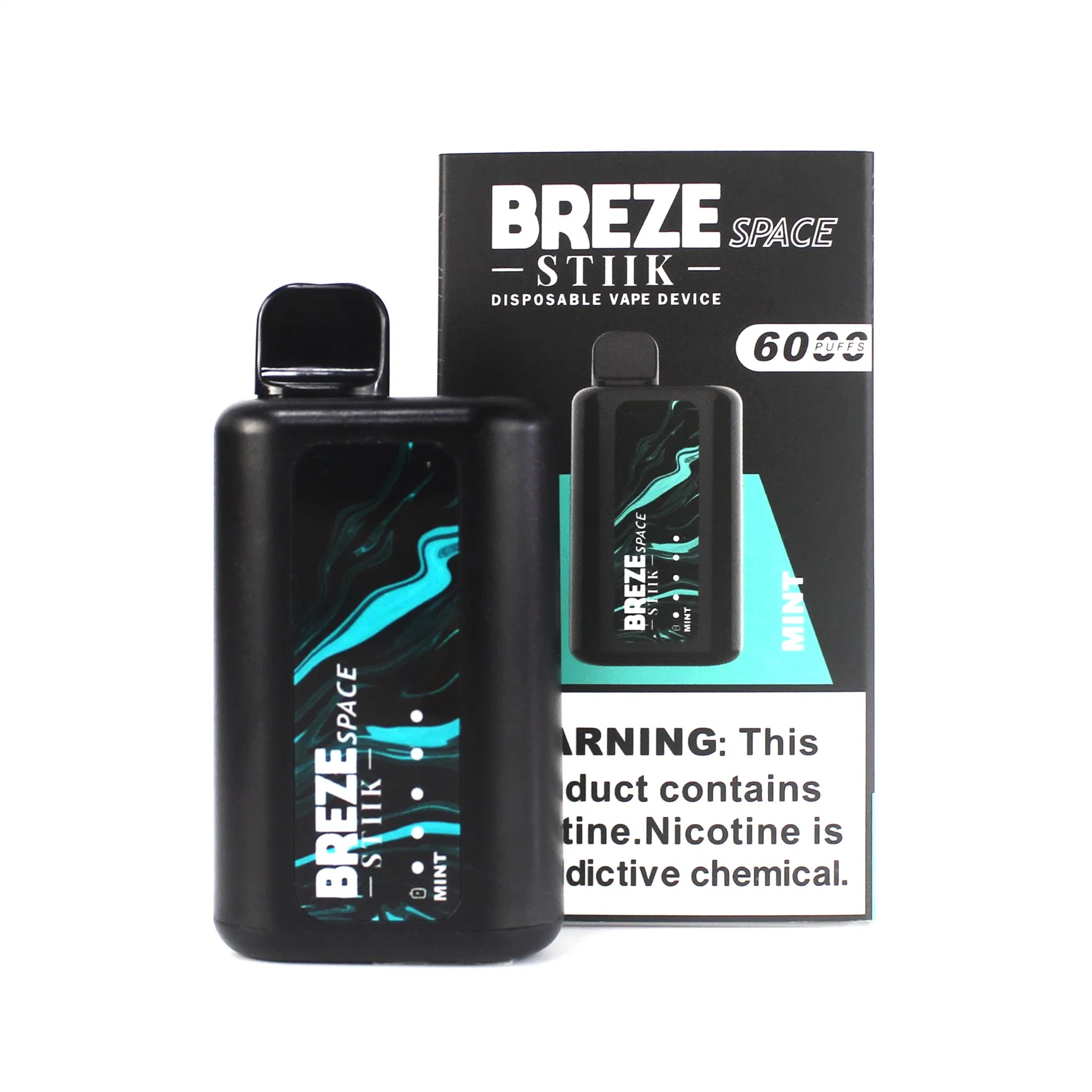 Shenzhen e Chack Breze Stiik 6000 puff Vape não recarregável Caneta de vapor personalizada de 1500 mAh bobina de malha e CIG descartável Amazon Cigarro electrónico