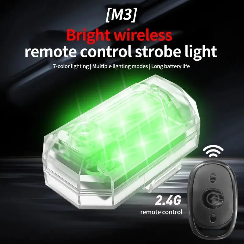 USB Charging Universal LED Touch Light Strobe Light Mini Signal Drone Flash Light with Remote Control 7 Colors Indicator Lamp